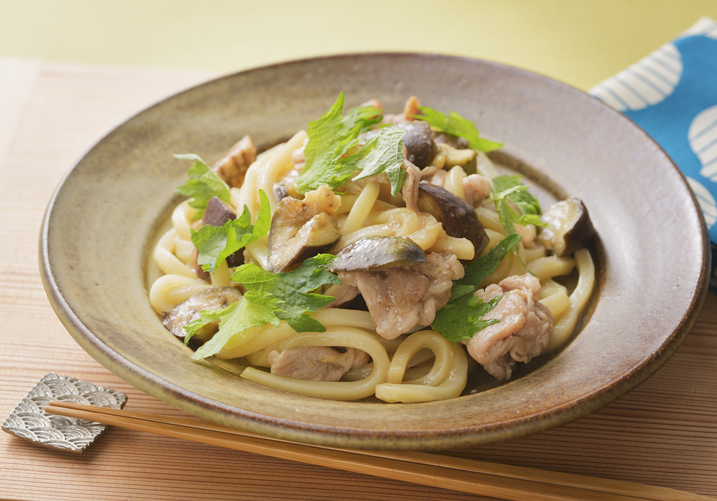 豚肉となすのぶっかけうどん