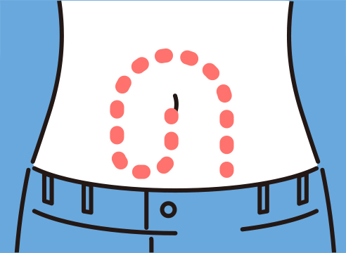 「お腹のマッサージ」の画像