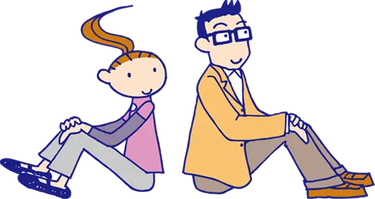 女性と男性のイラスト