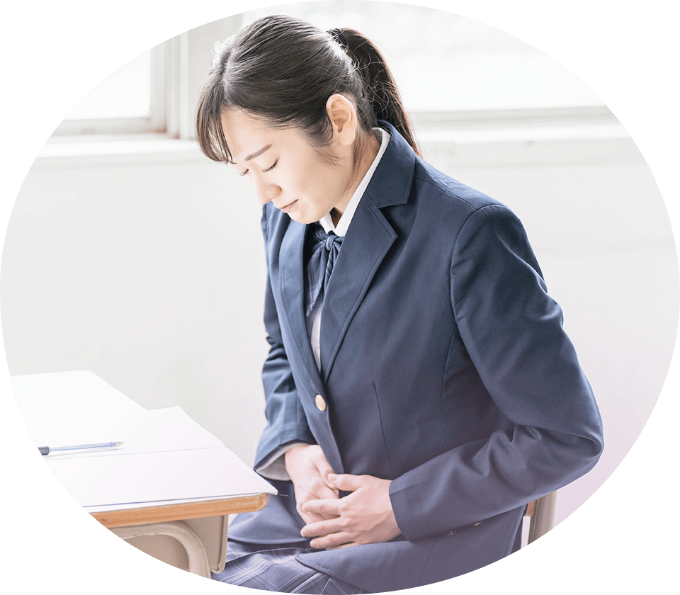 生理に悩む若い世代のイメージ